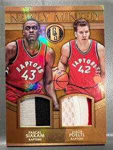 激レア最高級25枚限定 RC Patch 16 Panini Pascal Siakam Jakob Poeltl パスカル・シアカム ヤコブ・パートル NBA ルーキー パッチ Raptors