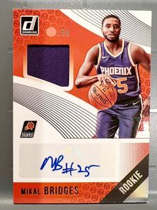 超絶レア/99 背番号入サイン RC Auto Jersey 18 Panini Mikal Bridges NBA ミカル・ブリッジズ ルーキー サイン バスケ Nets ネッツ 大活躍