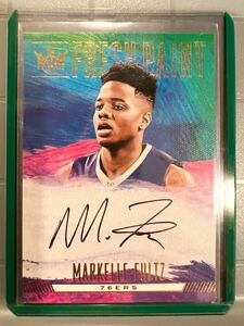 激レア直書 RC Auto 17 Panini Fresh Paint Markelle Fultz NBA 直筆 ルーキー サイン Magic マジック 76ers ユニフォーム バスケ 大活躍