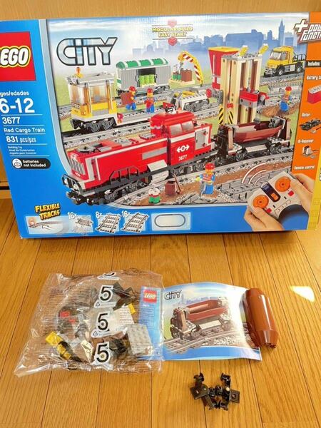 レゴ (LEGO)シティトレインズ レッドカーゴトレイン 3677 未組み立て6