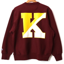 00s Champion チャンピオン リバースウィーブ KUTZTOWN UNIVERSITY 両面 カレッジ プリント スウェット(メンズ S)エンジ_画像6