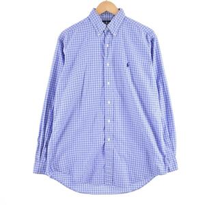 古着 ラルフローレン Ralph Lauren CLASSIC FIT クラシックフィット 長袖 ボタンダウンチェックシャツ メンズL /eaa316754