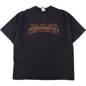 古着 ヘインズ Hanes Harley-Davidson ハーレーダビッドソン 両面プリント モーターサイクル バイクTシャツ USA製 メンズM /eaa321563