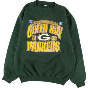 古着 NFL GREEN BAY PACKERS グリーンベイパッカーズ プリントスウェットシャツ トレーナー レディースM /eaa315495