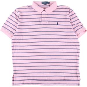 古着 ラルフローレン Ralph Lauren POLO by Ralph Lauren 半袖 ボーダー ポロシャツ メンズXL /eaa321743