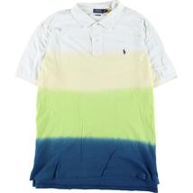 古着 ビッグサイズ ラルフローレン Ralph Lauren POLO RALPH LAUREN CLASSIC FIT グラデーション 半袖 ポロシャツ メンズXXXL /eaa322075_画像1