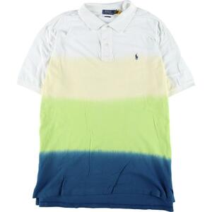 古着 ビッグサイズ ラルフローレン Ralph Lauren POLO RALPH LAUREN CLASSIC FIT グラデーション 半袖 ポロシャツ メンズXXXL /eaa322075