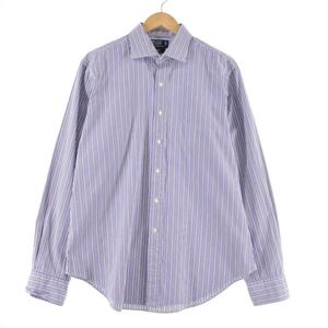 古着 ラルフローレン Ralph Lauren CLASSIC FIT クラシックフィット ワイドカラー 長袖 ボタンダウンストライプシャツ メンズXL /eaa323789