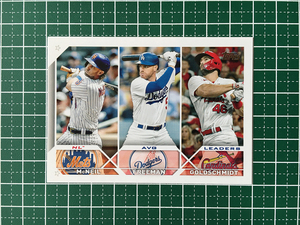 ★TOPPS MLB 2023 SERIES 1 #43 JEFF MCNEIL／FREDDIE FREEMAN／PAUL GOLDSCHMIDT ベースカード「LEAGUE LEADERS」★