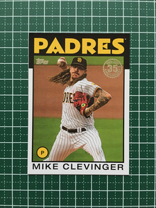 ★TOPPS MLB 2021 SERIES 1 #86B-63 MIKE CLEVINGER［SAN DIEGO PADRES］インサートカード「1986 TOPPS BASEBALL 35th ANNIVERSARY」★