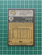 ★TOPPS MLB 2022 HERITAGE #166 GERRIT COLE［NEW YORK YANKEES］ベースカード「BASE」★_画像2