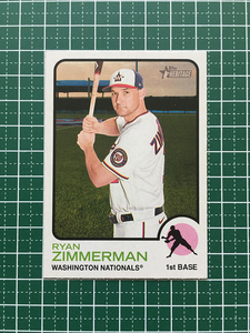 ★TOPPS MLB 2022 HERITAGE #199 RYAN ZIMMERMAN［WASHINGTON NATIONALS］ベースカード「BASE」★