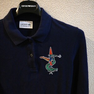 美品 LACOSTE BY JEAN-PAUL GOUDE ポロシャツ 38 モロッコ製 ネイビー ラコステ 長袖 RALPH LAUREN FRED PERRY ジャケット 