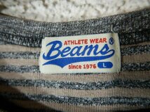 ｎ8387　Beams　Athlete Wear　ビームス　日本製　5分袖　ボーダー　デザイン　tシャツ　人気　やや厚手め　送料格安_画像4