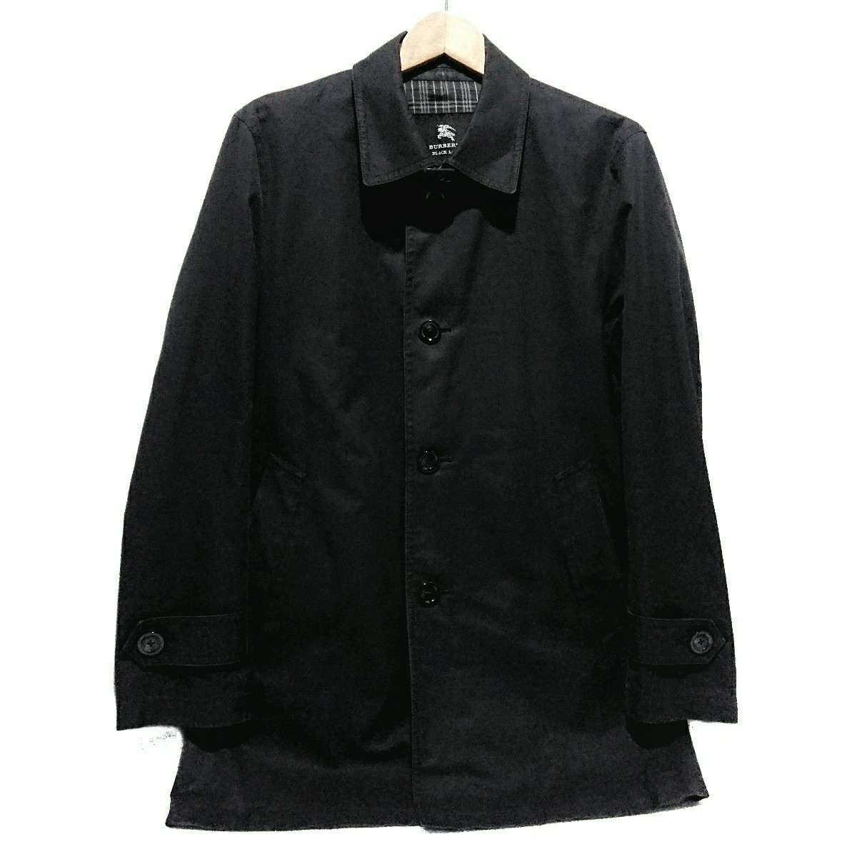 希少美品✨バーバリー 18AW スケッチプリント ステンカラーコート 黒
