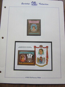 中央アフリカ共和国発行　チャールズ皇太子ご成婚記念　単片切手と小型シート