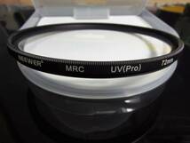 UV 72mm NEEWER 薄型 MC レンズフィルター 広角対応 レンズクリーナー布付き 中古品 _画像2