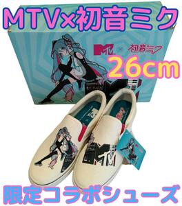 *MTV× Hatsune Miku ограничение сотрудничество deck shoes 26cm сумка есть * туфли без застежки *