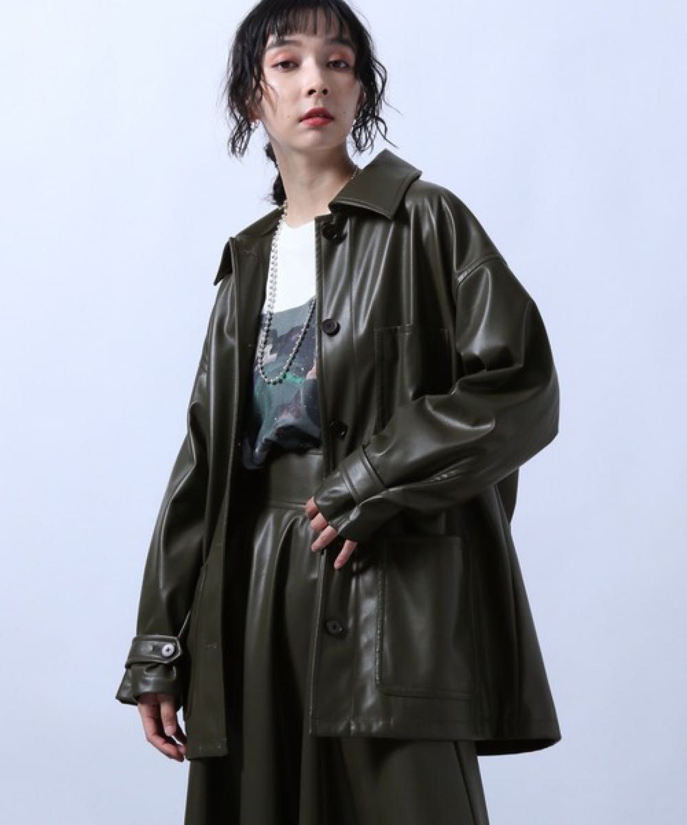 HARE lacquerモッズコート グレー 【人気急上昇】 レディース