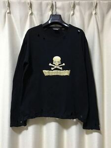 mastermind JAPAN ダメージ加工 長袖 Tシャツ M マスターマインド ロンT