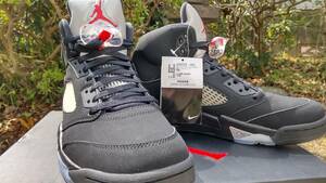 国内正規新品 JORDAN ５ 黒銀 ジョーダン Ⅴ メタリック 27.5 US9.5 ブラック