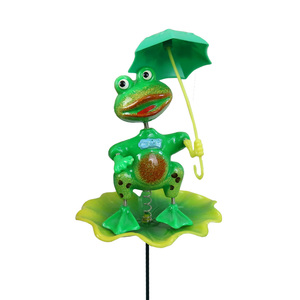  frog with umbrella yard stay k green Garden Stake frog . garden pick garden umbrella flower . planter 