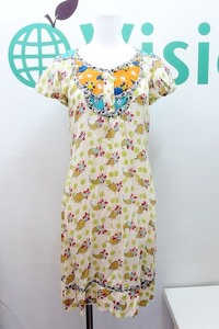 S* Tsumori Chisato tsumori chisato общий рисунок короткий рукав One-piece шелк 100% 2 kz4602200422