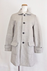 W* Le Minor Le minor turn-down collar coat stitch design * cloth attrition equipped 38 light gray yg4212180566