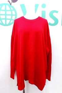 W*неиспользованный! [Mica &amp; Deal Maika &amp; Deal] Tag Crew Neck Pull Over Nit Red KZ4424199344