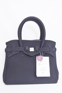 未使用品！ SAVE ME BAG　PETITE MISS LYCRA　軽量　ハンドバッグ　イタリア製 ブラック ok4424199547