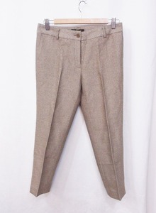  unused goods!lapis Beams LAPIS LUCE cropped pants 38 lame / brown group nm4602200370