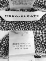 W*ノコプリーツ NOKO PLEATS プリーツジャケット　フリル　フラワー　ギンガムチェック 40 ブラック/ホワイト ok4206177279_画像5