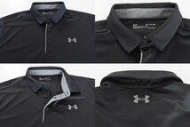 S*アンダーアーマー UNDER ARMOUR ゴルフ 半袖ポロシャツ メンズ XL ブラック ok4422198414_画像3