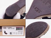 S*アグ UGG ARIAH アリア　サンダル ウェッジソール　ストラップ 23.0cm 1002511 ブラック nm4424199638_画像6