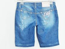 S*ディーアンドジー D&G デニムクラッシュ加工　ショートパンツ　ダメージ加工 26/40 ブルー系 ok4606201924_画像2