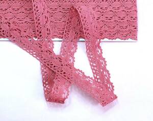 【手芸・縫製】１０ｍまき　　シルク絹紡糸　１９ ｍｍ巾 　チェリーピンク 　