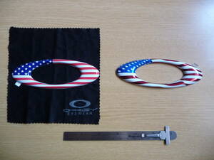 OAKLEY Oacley metal Icon O Logo звезда статья флаг America USA дизайн белый / красный / синий 3D цельный Mark эмблема 1 шт машина мотоцикл лодка .