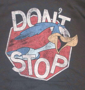 ★ロード ランナー パーカ Road Runner Don't Stop チャコール L 正規品 パーカー Looney Tunes コヨーテ Wile E. Coyote