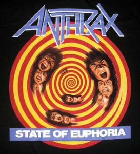 ★アンスラックス Tシャツ ANTHRAX State of Euphoria - L 正規品 ステート・オブ・ユーフォーリア slayer venom