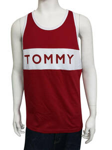 tt-09T3547-Red-L TOMMY HILFIGER トミーヒルフィガー メンズ タンクトップ ランニング 夏物 トップス レッド L