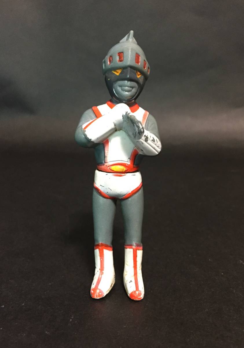 当時もの稀少!】旧バンダイ ソフビ シャイン星人 シルバー仮面-