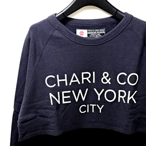 M 新品【CHARI & CO BITONE SWEAT NEW YORK CITY CHARCOAL/BLACK チャリアンドコー スウェット トレーナー BEAMS ビームス購入品】の画像1