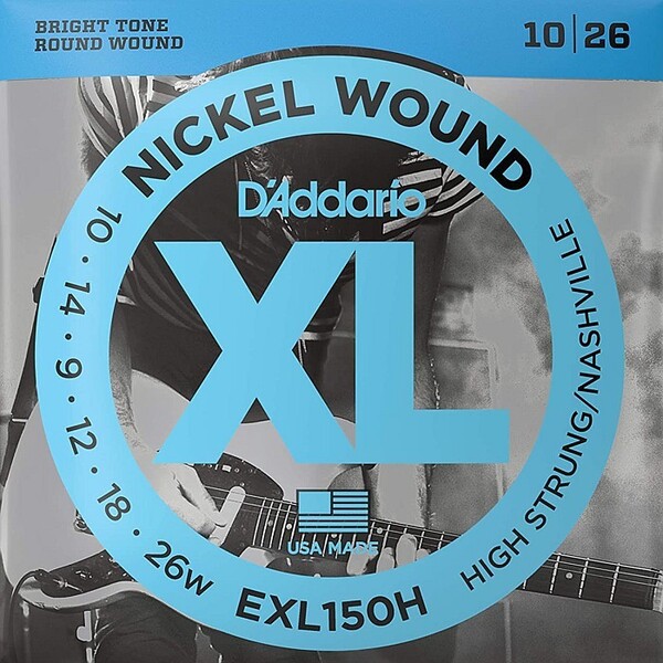 ナッシュビルチューニング用 D'Addario EXL150H Nickel Wound 010-026 ダダリオ エレキギター弦