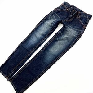 ラングラー ☆ Wrangler 綺麗な縦落ち◎ タイト ストレート デニムパンツ ジーンズ メンズ S ウエスタン アメカジ 古着MIX W06366■Ja5701