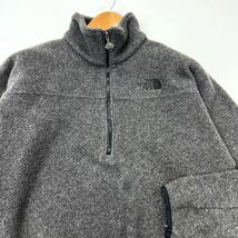 日本製 ☆ THE NORTH FACE ☆ プルオーバー ハーフジップ フリースジャケット ダークグレー L アウトドア ビンテージ ノースフェイス■J220_画像4