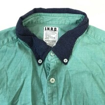 J.N.R.D/ジュンレッド★ボタンダウン/長袖シャツ【Mens size -2/エメラルドグリーン】Tops/Shirts◆BH153_画像3