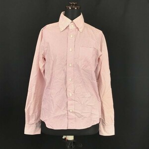 MORIKAGE SHIRT KYOTO/モリカゲシャツ京都★長袖シャツ【Mens size -XS/Pink/チェック＆ストライプ】JAPAN/Tops/Shirts◆BH64