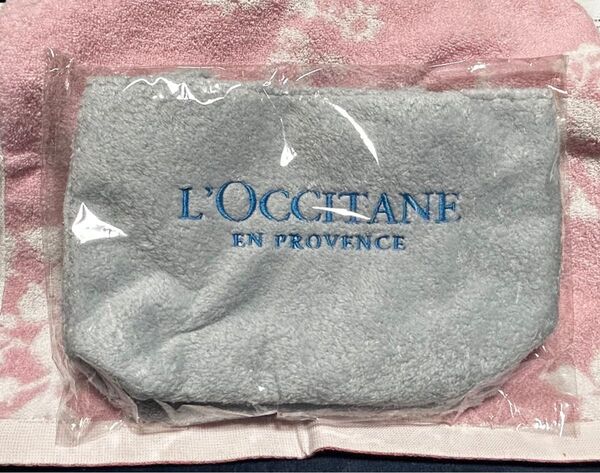 【ロクシタン】ふわもこミニトートバッグ 水色