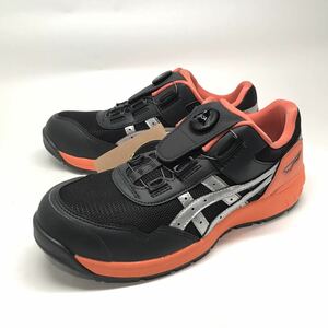  prompt decision! unused! asics safety shoes wing jobCP209 BOA 1271A029 black orange 26cm / Asics 