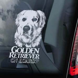 ◆送無◆ゴールデンレトリバー/ゴールデン・レトリバー ⑨ 外張り カーステッカー 18x10cm 外貼り カー ステッカー シール@DOG@D9 犬 3186